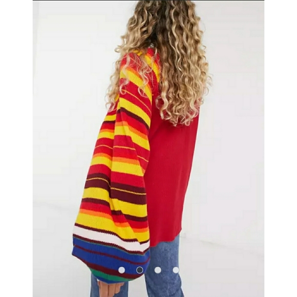 Free People Rainbow Dreams Batwing Sleeve Knit Top - Picture 3 of 16